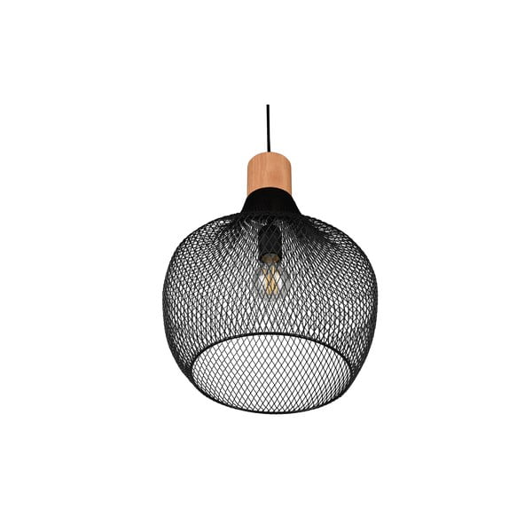 Lampadario nero con paralume in metallo ø 33 cm Valeria – Reality-image-3