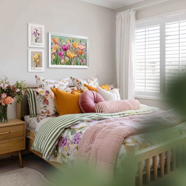 Dipinto stampato con cornice inclusa 75x56 cm Spring Tulip – Styler-image-2