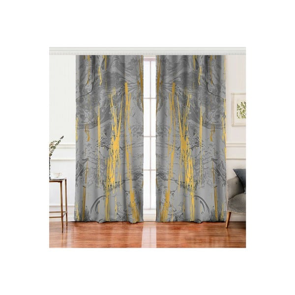 Tende in grigio-oro in set di 2 140x260 cm - Mila Home-image-2