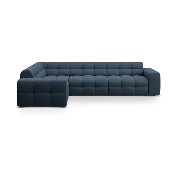 Divano angolare blu scuro (con penisola a sinistra/a L) Kendal – Micadoni 