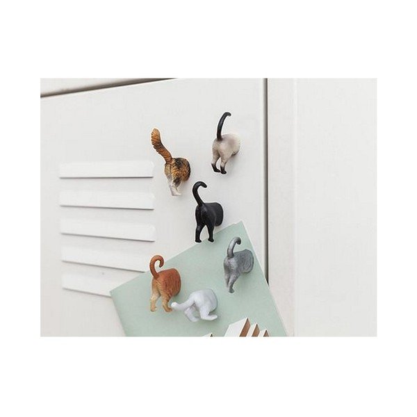 Set di 6 magneti da frigo con motivi di gatti - Kikkerland-image-2