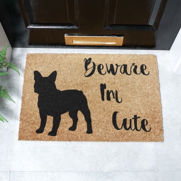 Zerbino in cocco 40x60 cm Beware I'm Cute French Bulldog - Artsy Doormats-image-2