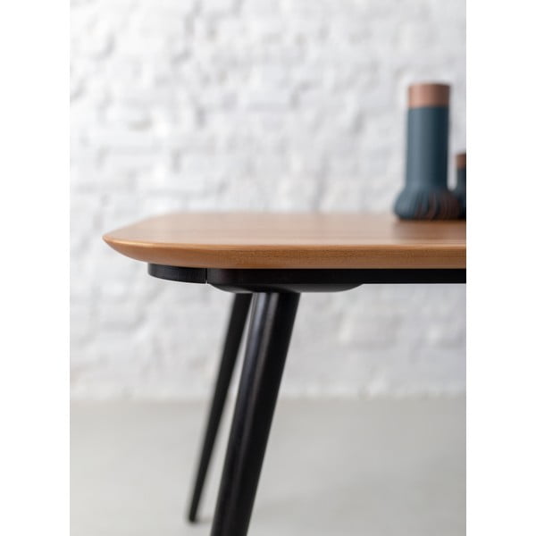 Tavolo da pranzo in legno di frassino con gambe nere , 180 x 90 cm Contrast - Ragaba-image-1