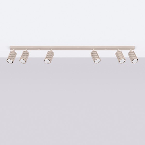 Faretto grigio tortora in metallo 6,5x117 cm Gleam – Sollux-image-4