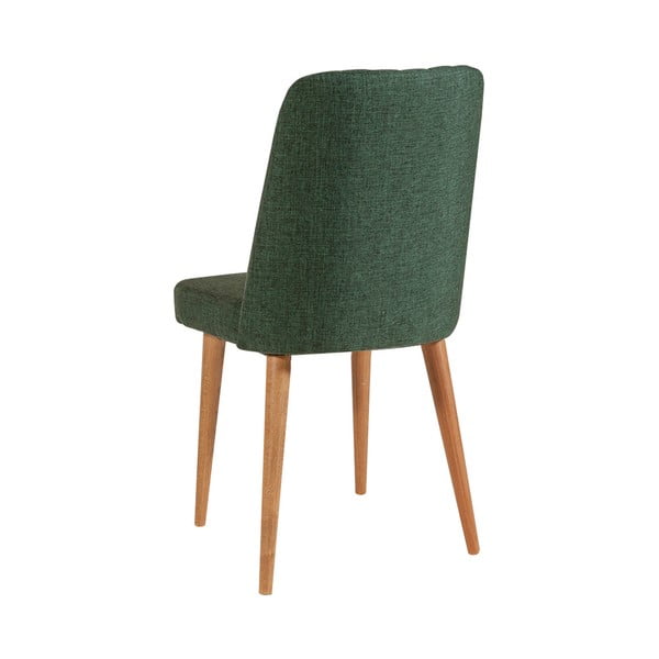 Sedia da pranzo in velluto verde Stormi Sandalye - Kalune Design-image-1