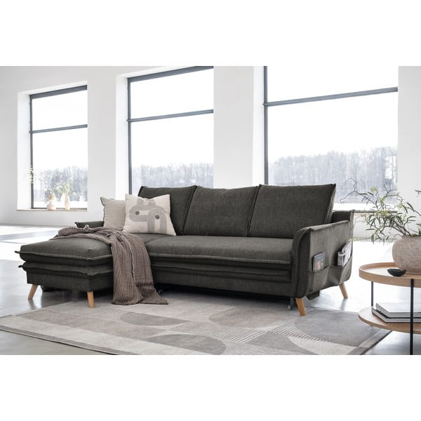 Divano letto angolare grigio scuro (angolo sinistro) Charming Charlie - Miuform-image-3