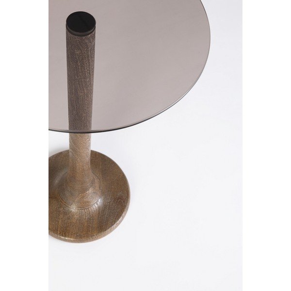 Tavolino rotondo con piano in vetro ø 35 cm Aberdeen – Bizzotto-image-4