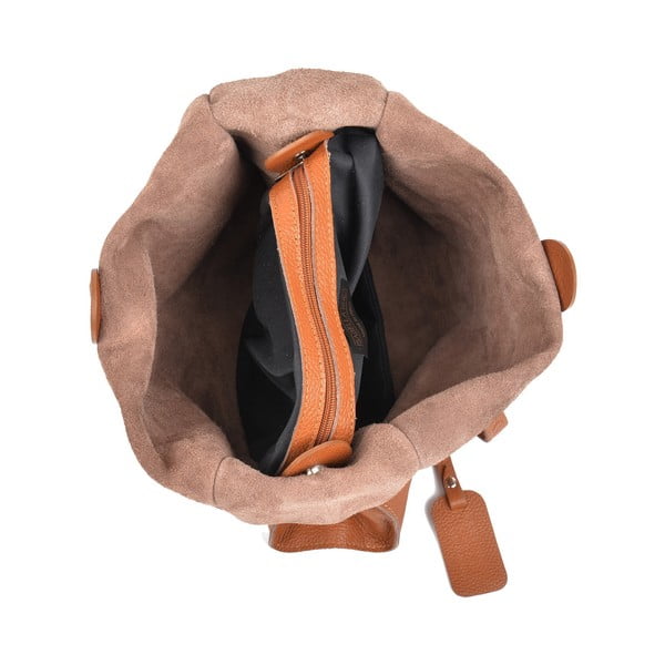 Borsa Meggie in pelle marrone cognac - Isabella Rhea-image-3