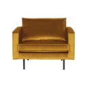 Poltrona in velluto giallo Rodeo - BePureHome