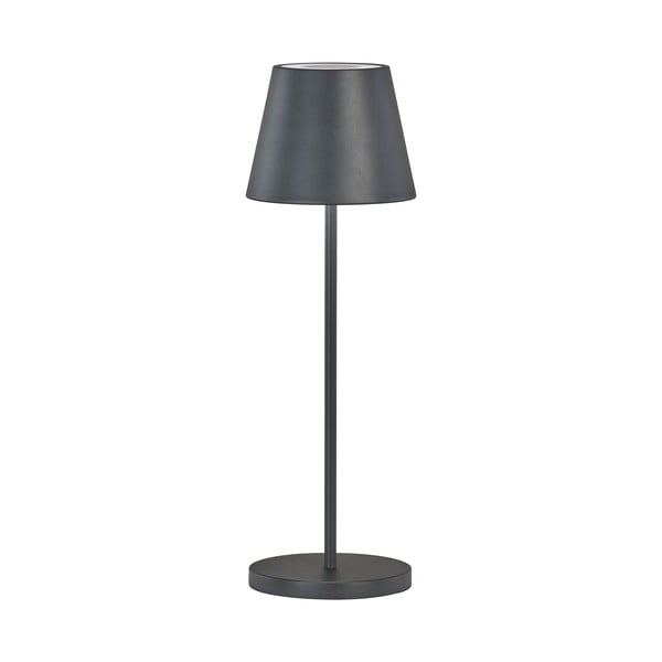 Lampada da tavolo dimmerabile a LED nera con paralume in metallo (altezza 34 cm) Cosenza 2.0 - Fischer & Honsel