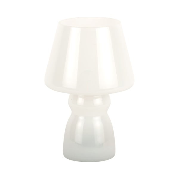 Lampada da tavolo a LED bianca con paralume in vetro (altezza 25,5 cm) Classic - Leitmotiv