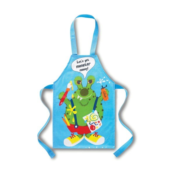 Grembiule da bambino in cotone blu Monster - Cooksmart ®