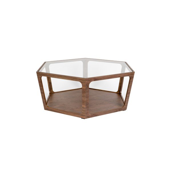Tavolino da salotto colore naturale scuro con piano in vetro 80x92,5 cm Sita – Dutchbone-image-2