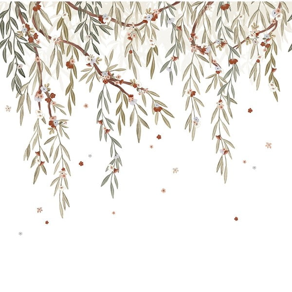 Carta da parati per bambini 200 cm x 248 cm Eucalyptus Blooming - Lilipinso