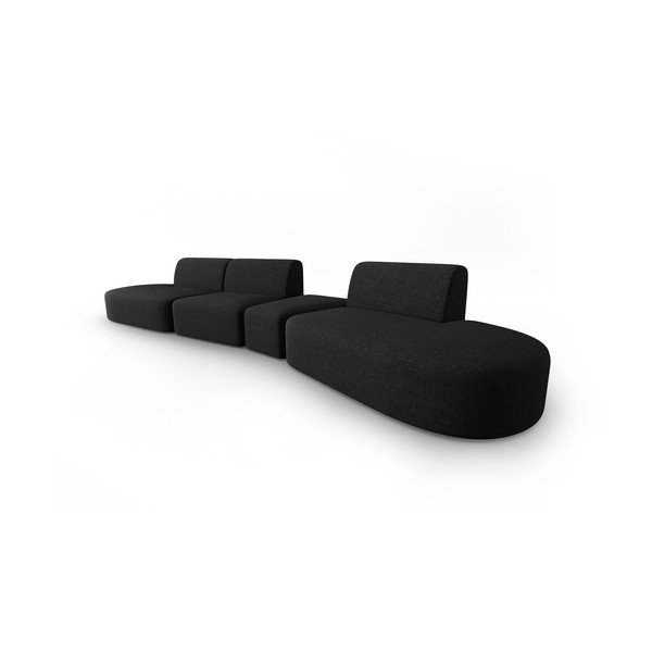 Divano nero 412 cm Shane - Micadoni Home-image-1