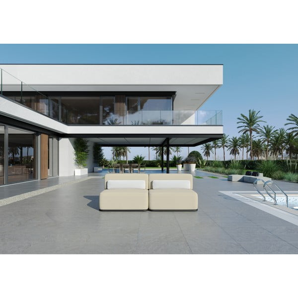 Divano modulare da giardino beige 204 cm Straw - Sit Sit-image-4