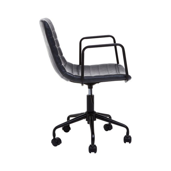 Sedia da ufficio grigio scuro in similpelle Forbes – Premier Housewares-image-4
