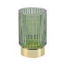 Decorazione luminosa in vetro verde LED Ribbed - PT LIVING