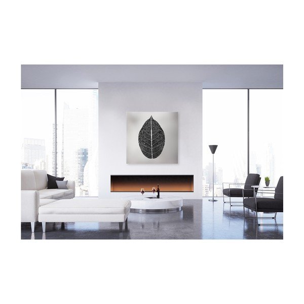 Pittura su tela Foglia d'argento, 60 x 60 cm - Styler-image-1