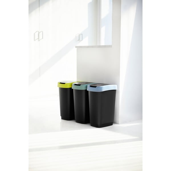 Bidone per rifiuti in plastica riciclata da 25 L Twist - Rotho-image-1