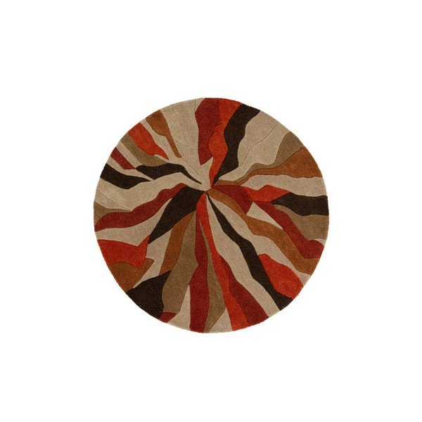Tappeto arancione Scheggia, ⌀ 135 cm - Flair Rugs