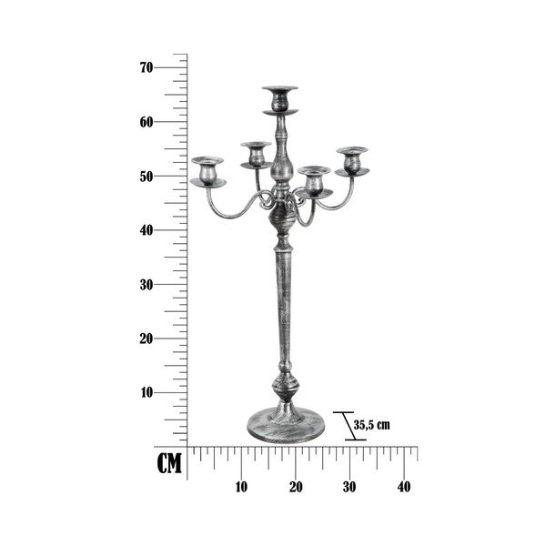 Portacandele in ferro per 5 candele Industria, altezza 66 cm - Mauro Ferretti-image-4