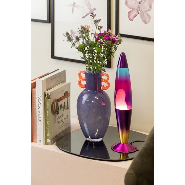 Lava lamp in vetro (altezza totale 41,5 cm) Rainbow Rocket Lava – Leitmotiv-image-1