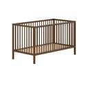 Lettino marrone in faggio massiccio con sponde rimovibili/con altezza regolabile 70x140 cm Dino – Vipack