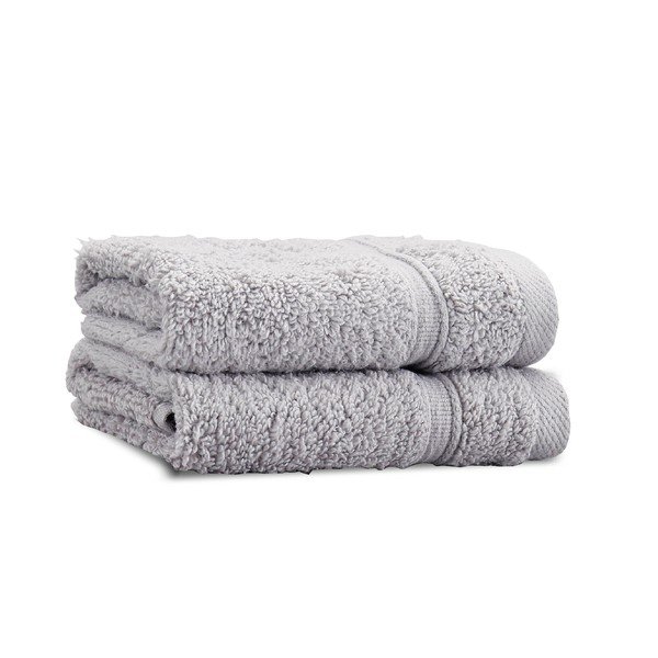 Set di asciugamani tipo terry grigio chiaro in cotone 2 pz 30x30 cm Zero Twist – Catherine Lansfield