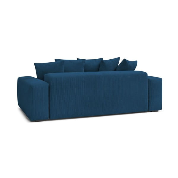 Divano in blu scuro con rivestimento in velluto a coste 280 cm Voltaire – Bobochic Paris-image-4