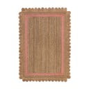 Tappeto in juta tessuto a mano di colore rosa-naturale 160x230 cm Grace - Flair Rugs