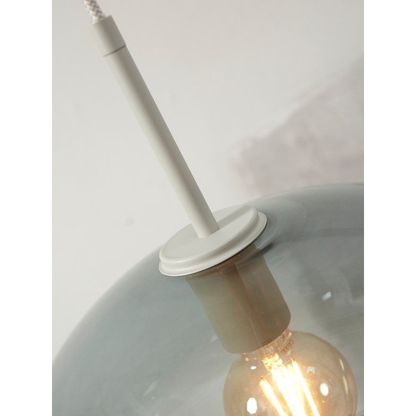 Lampada a sospensione grigia con paralume in vetro ø 35 cm Bologna - it's about RoMi-image-2