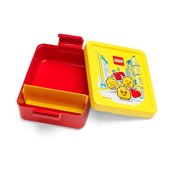 Scatola per snack rossa con coperchio giallo Iconic - LEGO®