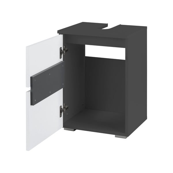 Mobile bianco-antracite per lavabo 40x55 cm Wisla - Støraa-image-2