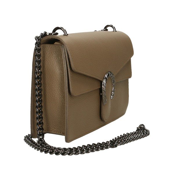 Borsa in pelle marrone e grigia - Chicca Borse-image-4