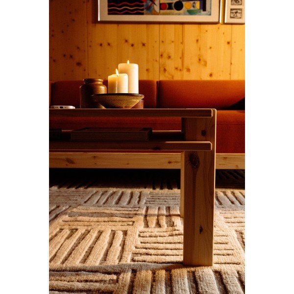 Tavolino da salotto colore naturale chiaro in pino massiccio 50x80 cm Tuck – Karup-image-3