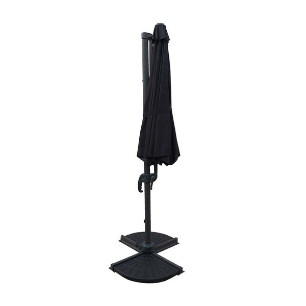 Ombrellone grigio 300x300 cm Deluxe - Garden Pleasure-image-3