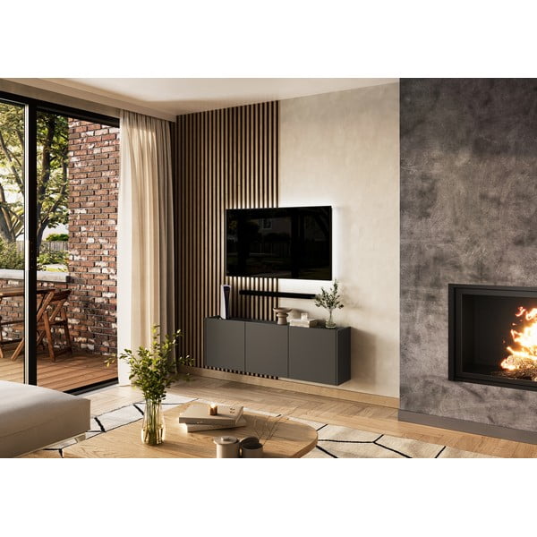 Mobile TV color antracite 138x45 cm Piana - Germania-image-4
