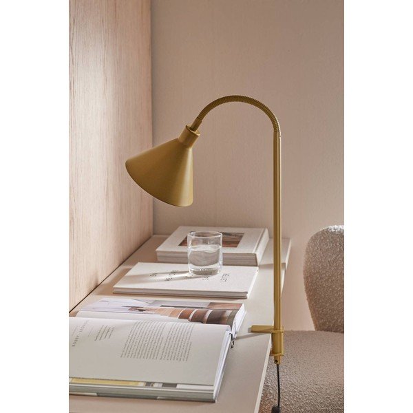 Lampada da tavolo marrone in metallo con struttura flessibile/con clip (altezza totale 50 cm) Flexi Torino – Ellos Home-image-2