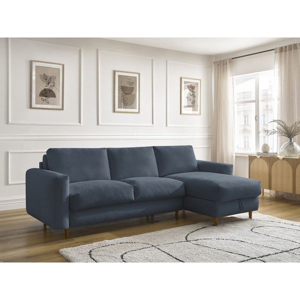 Divano angolare blu scuro Nouveau Cocoone – Bobochic Paris-image-1