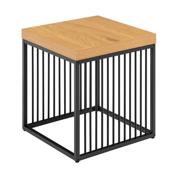 Tavolino con piano effetto rovere 40x40 cm Strington – Actona-image-3