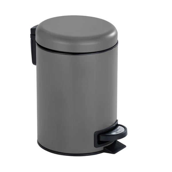 Cestino in acciaio grigio a pedale 3 l Leman - Wenko