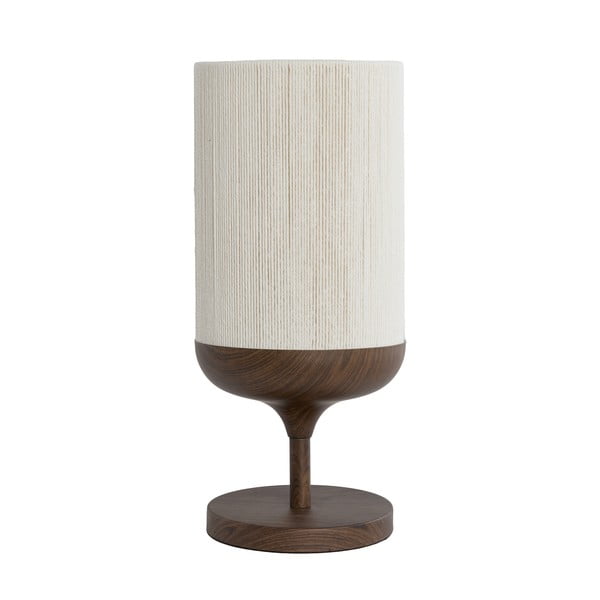 Lampada da tavolo marrone scuro con paralume in tessuto (altezza 50 cm) Dania - Light & Living-image-2