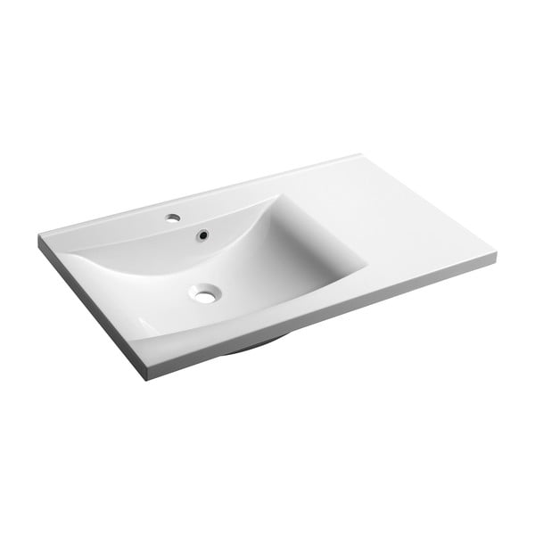 Lavabo bianco in composito minerale 90x48 cm Luciola – Sapho