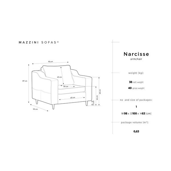 Poltrona antracite Narcisse - Mazzini Sofas-image-2