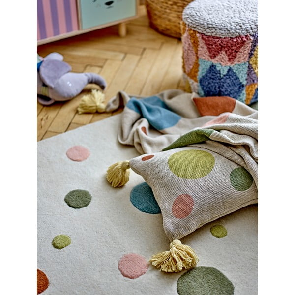 Tappeto per bambini color crema in lana 90x140 cm Clennie - Bloomingville Mini-image-3