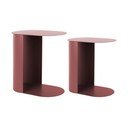 Set di tavolini in metallo 2 pz 30x45 cm Riqueza Oval – Leitmotiv