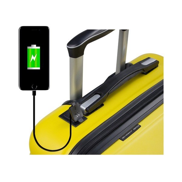 Set di 2 valigie da viaggio gialle su ruote con porte USB My Valice RESSNO Cabin & Large - Myvalice-image-2