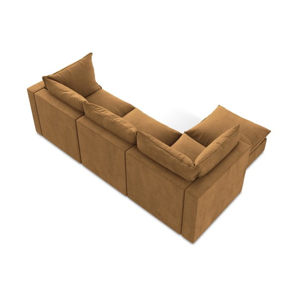 Divano angolare color terracotta (con penisola a sinistra/con chaise lounge) Manao – Makamii-image-3