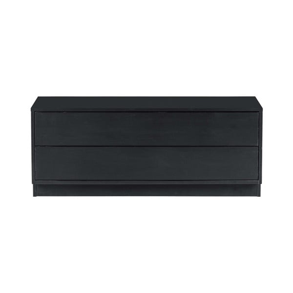 Tavolo TV modulare nero in legno di pino 100x40 cm Finca - WOOOD